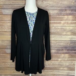 J. Jill Wearever Pleated Jacket | Small | Black